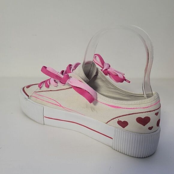 Customized h&m platform white sneakers size 8.5 - Picture 6 of 10
